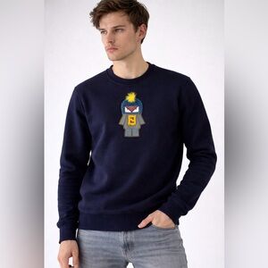 ✨ Fendi Roma Monster Sweatshirt | Navy | Size 52 (L/XL)